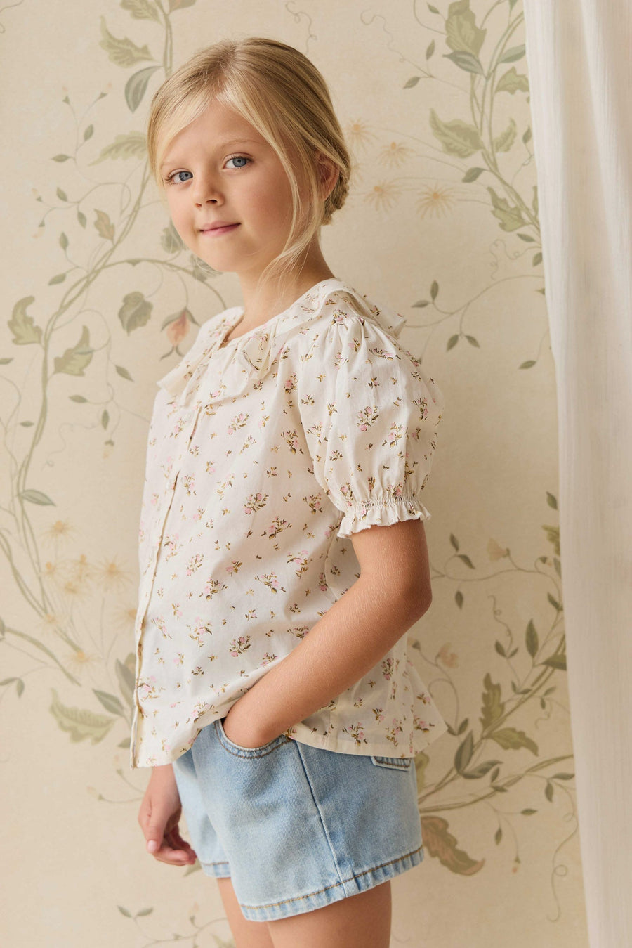 Organic Cotton Alora Top - Bianca Antique Childrens Top from Jamie Kay NZ