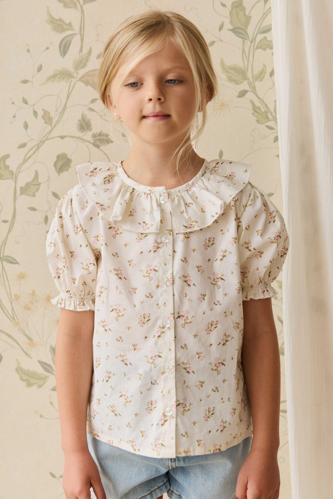 Organic Cotton Alora Top - Bianca Antique Childrens Top from Jamie Kay NZ