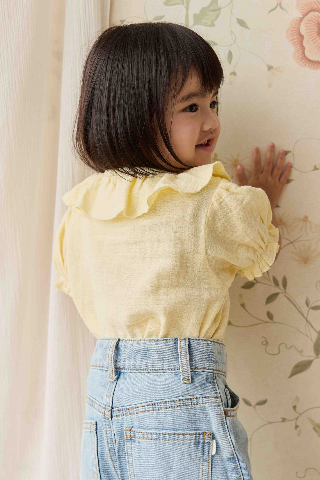 Organic Cotton Muslin Alora Top - Sunshine Childrens Top from Jamie Kay NZ