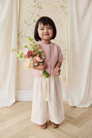 Organic Cotton Muslin Odette Pant - Pauline Pink Childrens Pant from Jamie Kay NZ