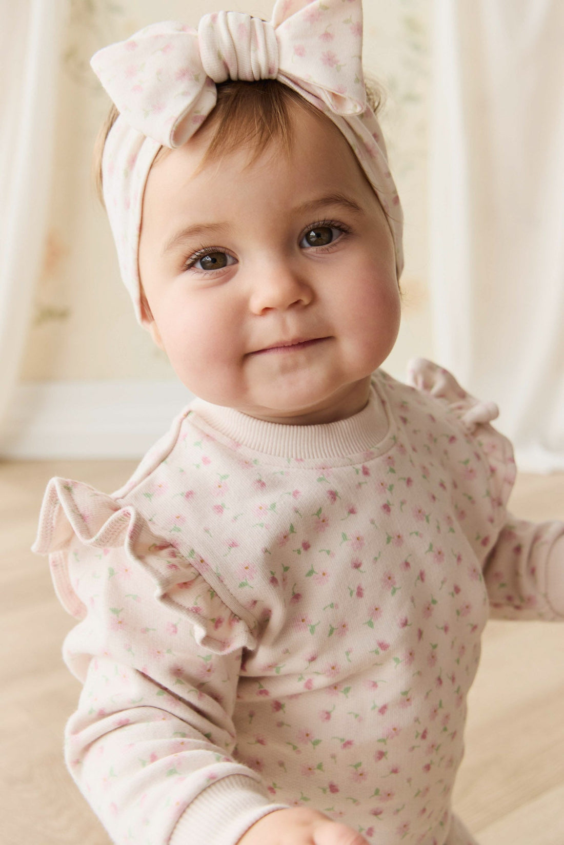 Organic Cotton Lilith Sweatshirt - Victoria Blush Childrens Top from Jamie Kay NZ