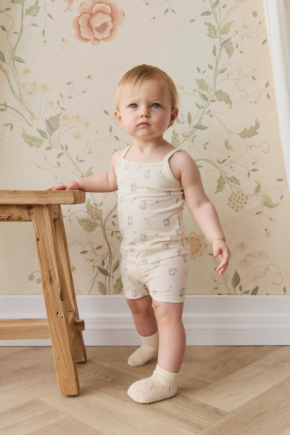 Organic Cotton Jolie Singlet Pyjama Set - Charlies Butterflies Childrens Pyjama from Jamie Kay NZ