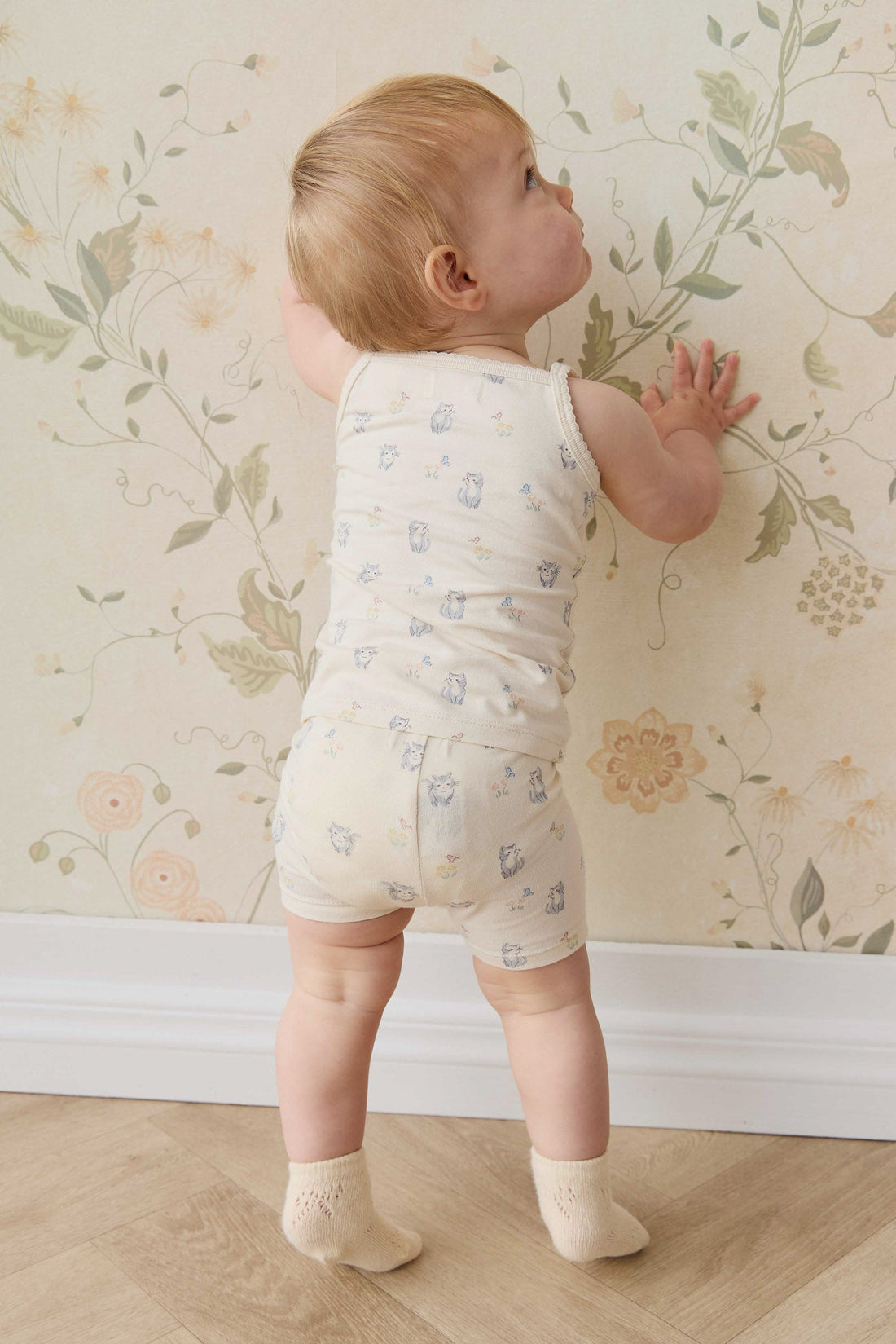Organic Cotton Jolie Singlet Pyjama Set - Charlies Butterflies Childrens Pyjama from Jamie Kay NZ