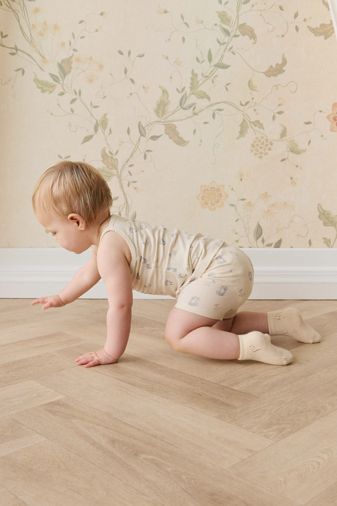 Organic Cotton Jolie Singlet Pyjama Set - Charlies Butterflies Childrens Pyjama from Jamie Kay NZ