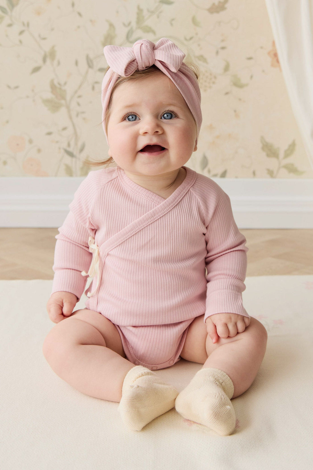 Organic Cotton Modal Marina Long Sleeve Bodysuit - Trinket Childrens Bodysuit from Jamie Kay NZ