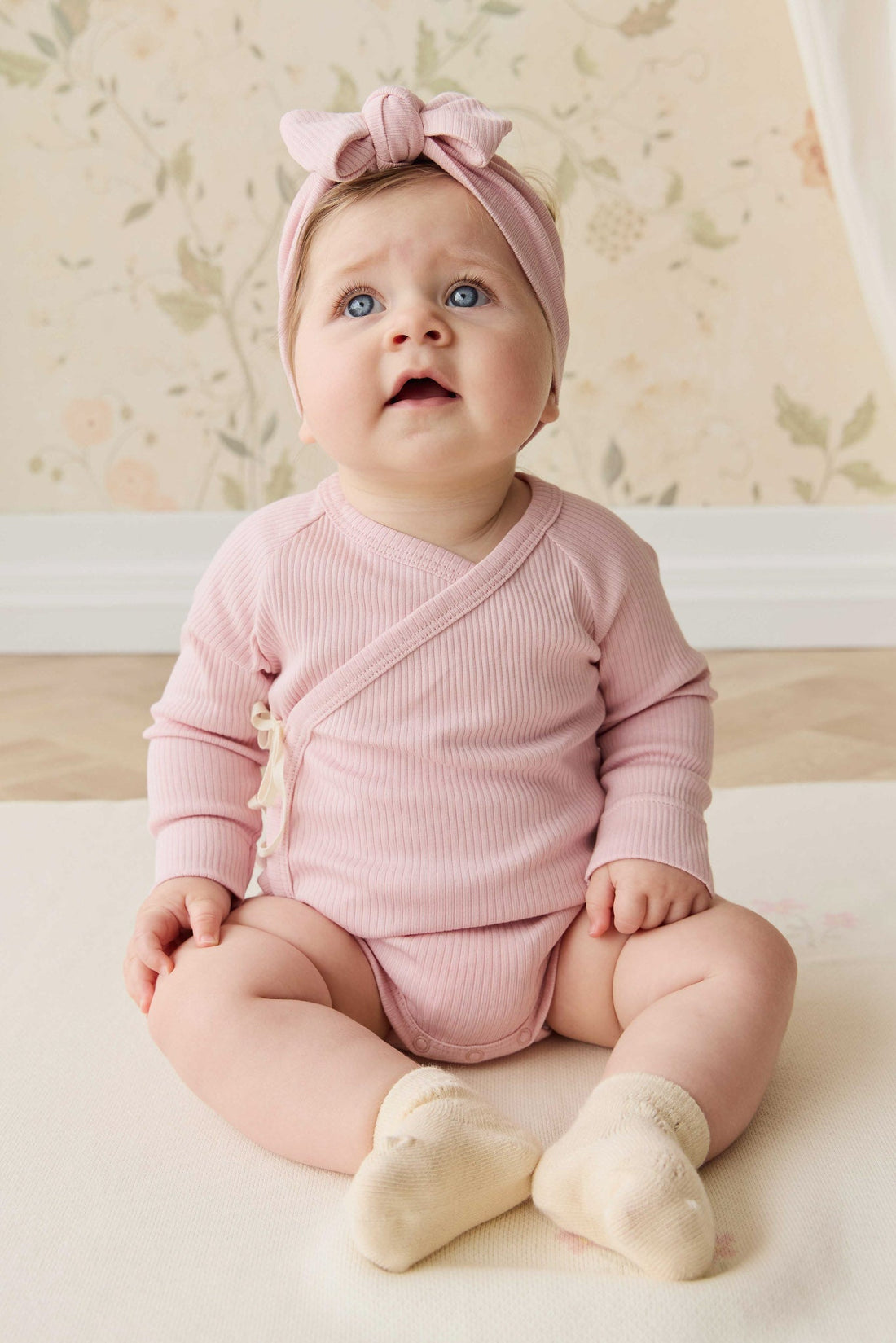 Organic Cotton Modal Marina Long Sleeve Bodysuit - Trinket Childrens Bodysuit from Jamie Kay NZ