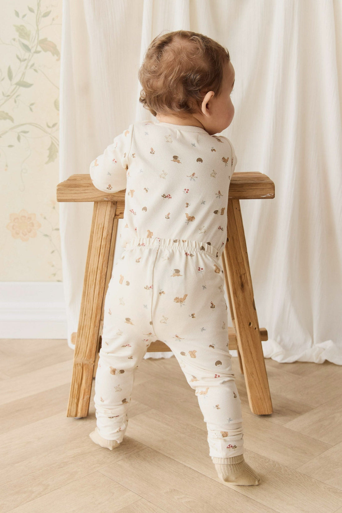 Organic Cotton Fernley Bodysuit - Forest Gathering Childrens Bodysuit from Jamie Kay NZ