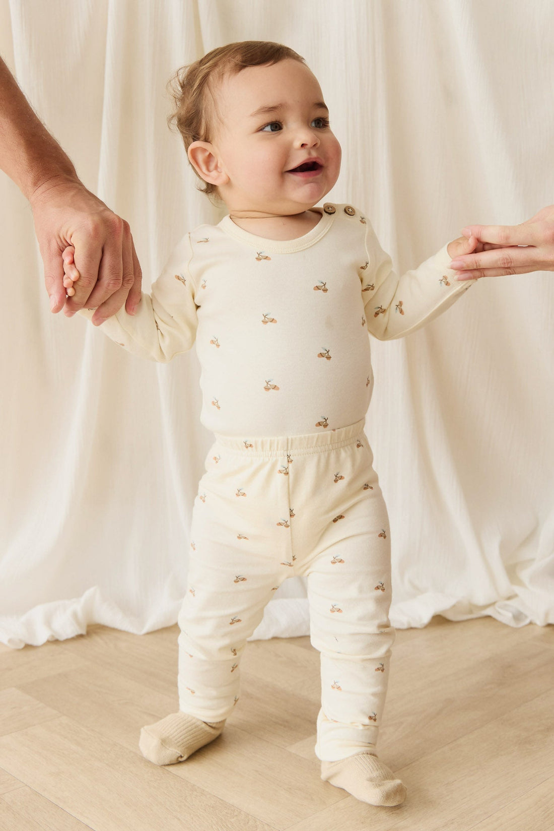 Organic Cotton Everyday Legging - Forest Night Acorns Childrens Legging from Jamie Kay NZ