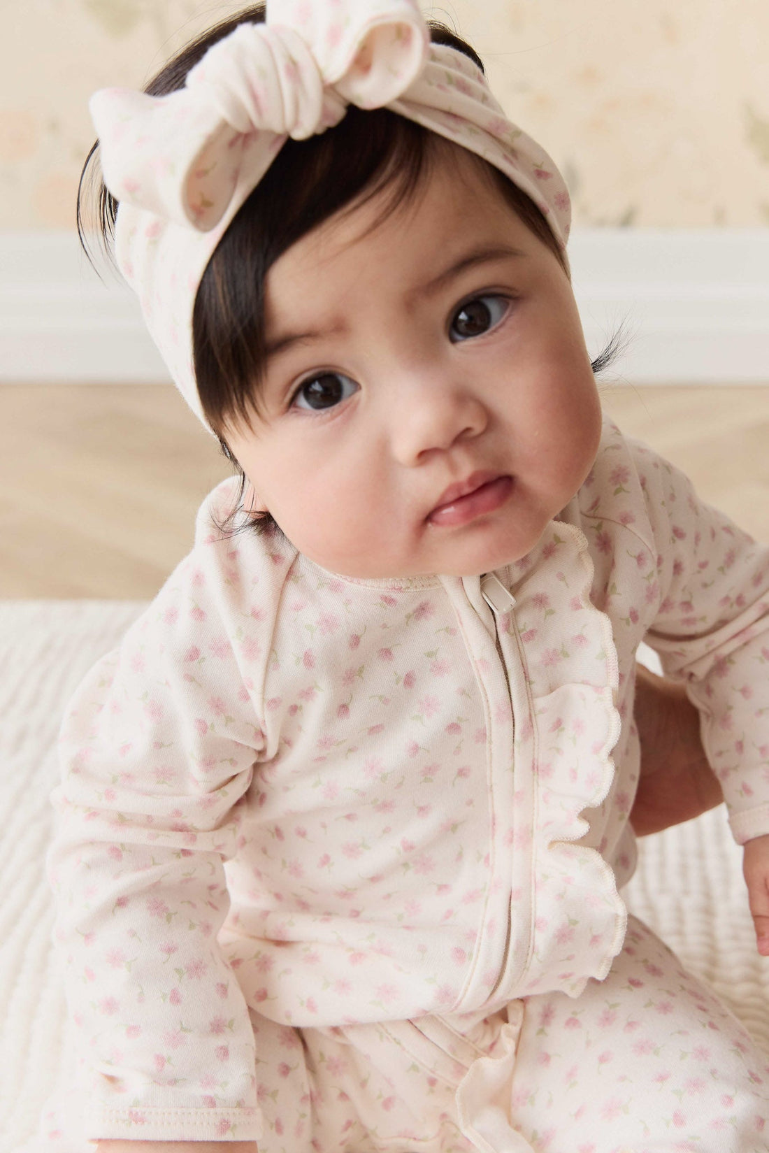 Organic Cotton Melanie Onepiece - Victoria Blush Childrens Onepiece from Jamie Kay NZ