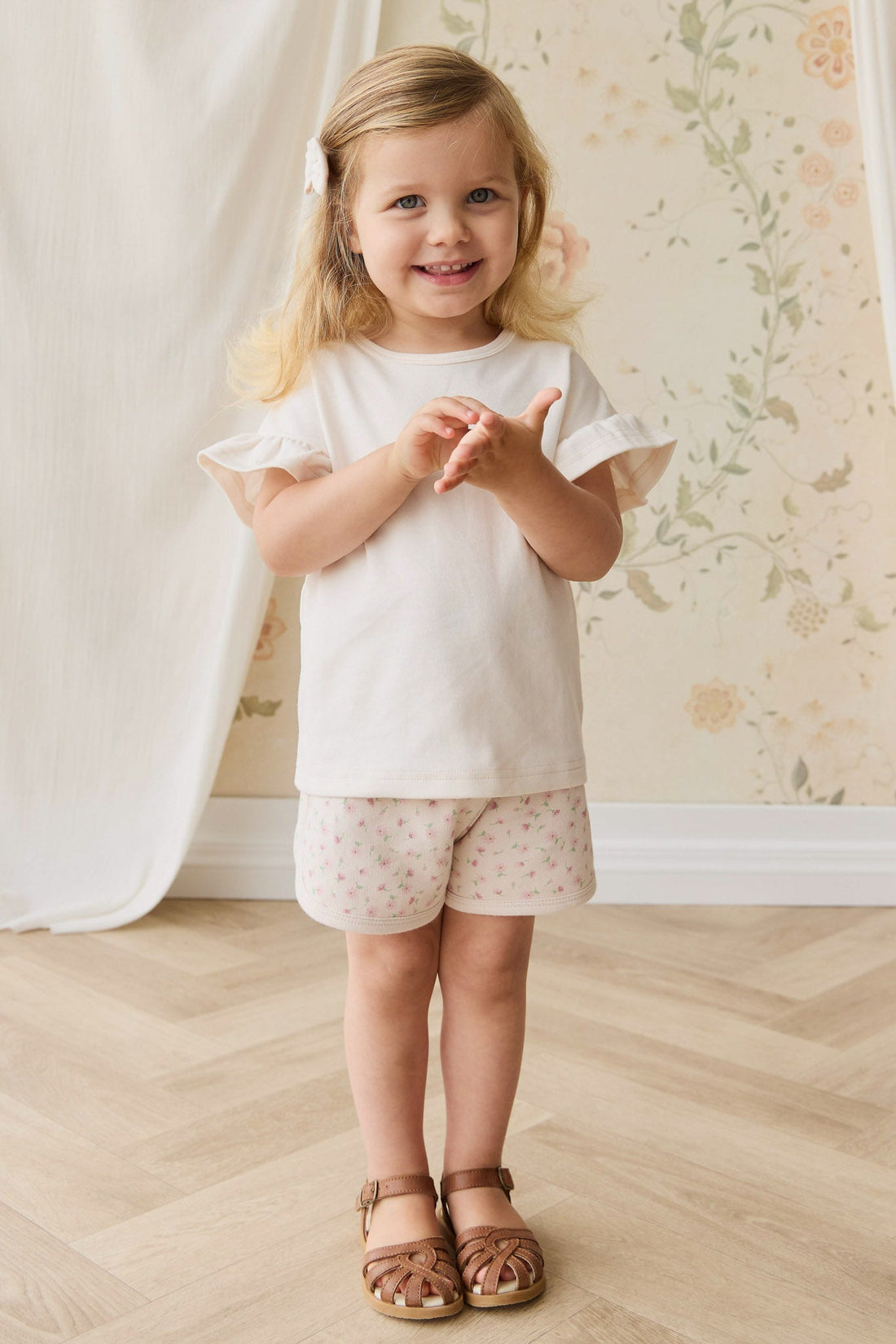 Organic Cotton Monroe Short - Victoria Blush Childrens Short from Jamie Kay NZ