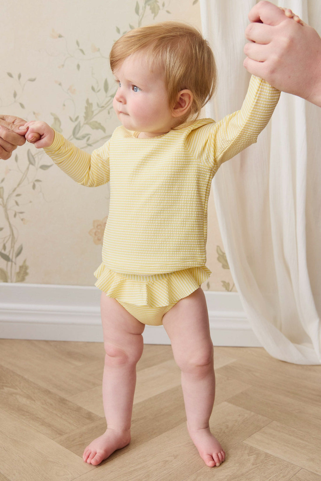 Brielle Swim Set - Camomile Stripe Childrens Swimwear from Jamie Kay NZ