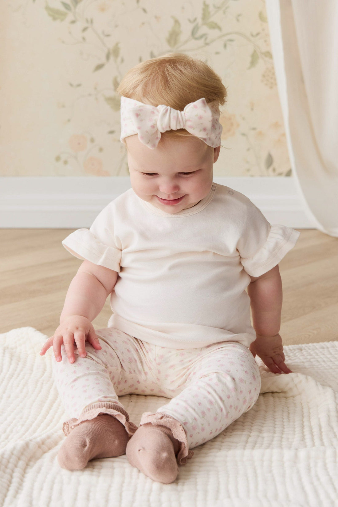 Organic Cotton Headband - Victoria Blush Childrens Headband from Jamie Kay NZ