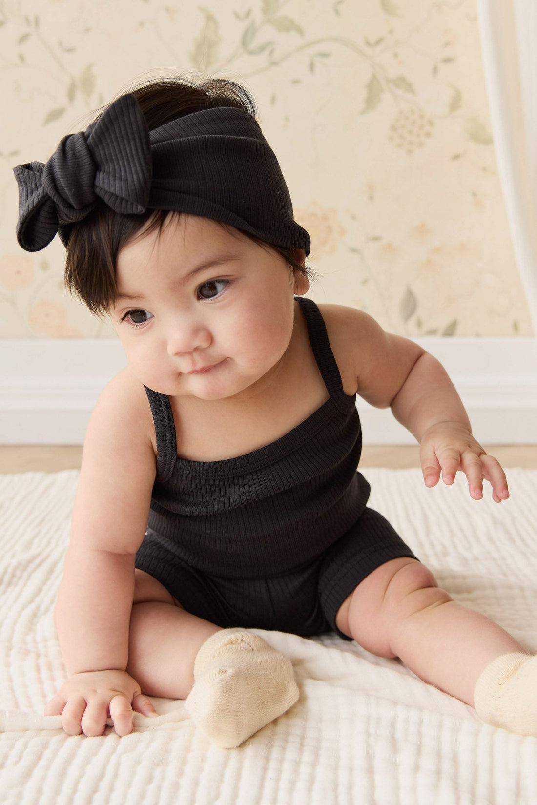 Organic Cotton Modal Lilian Headband - Ebony Childrens Headband from Jamie Kay NZ