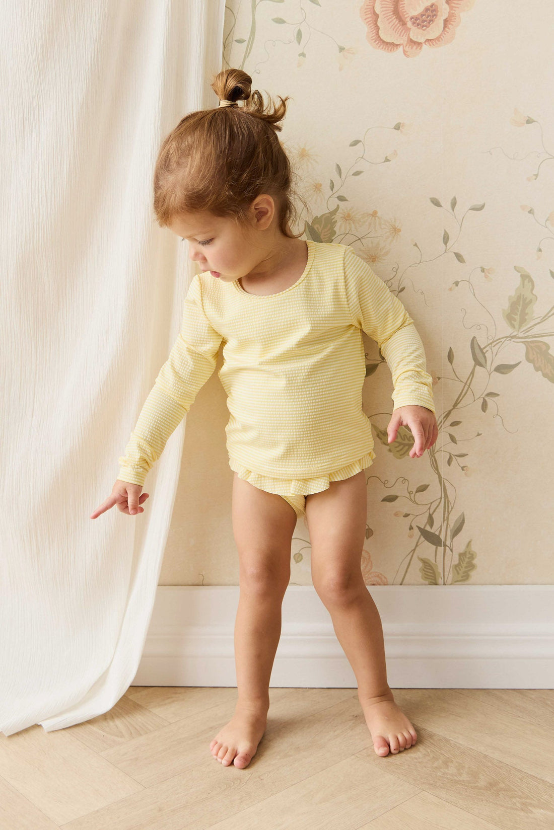 Brielle Swim Set - Camomile Stripe Childrens Swimwear from Jamie Kay NZ