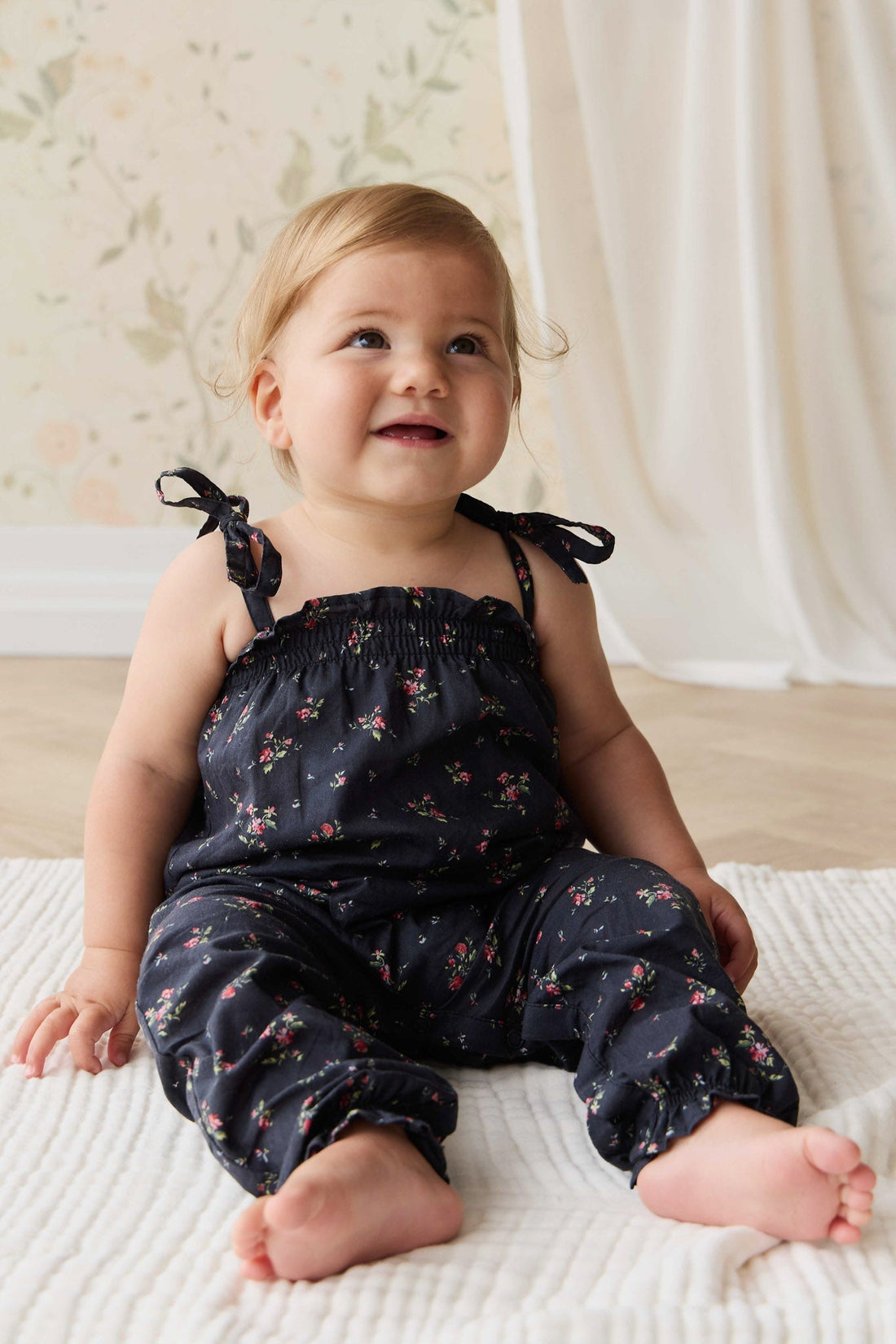 Organic Cotton Myla Jumpsuit - Bianca Noir Childrens Jumpsuit from Jamie Kay NZ