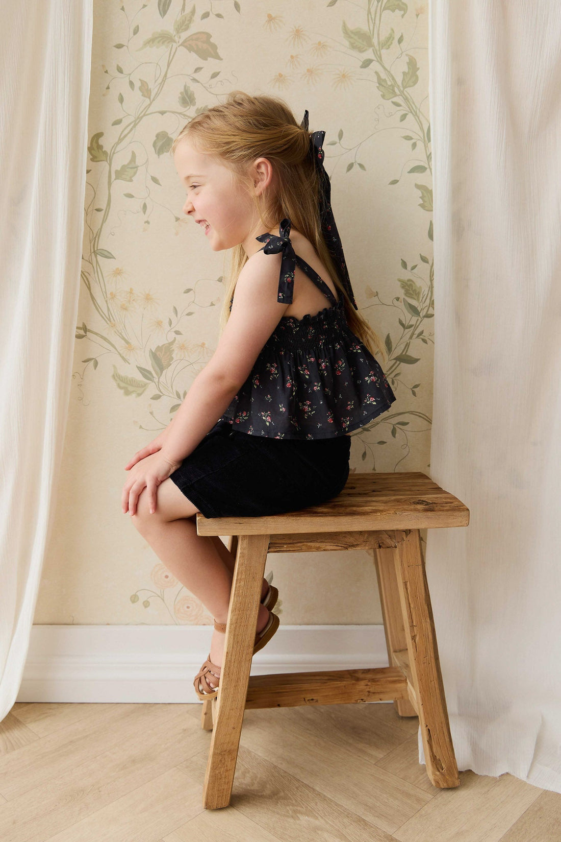 Organic Cotton Odette Top - Bianca Noir Childrens Top from Jamie Kay NZ