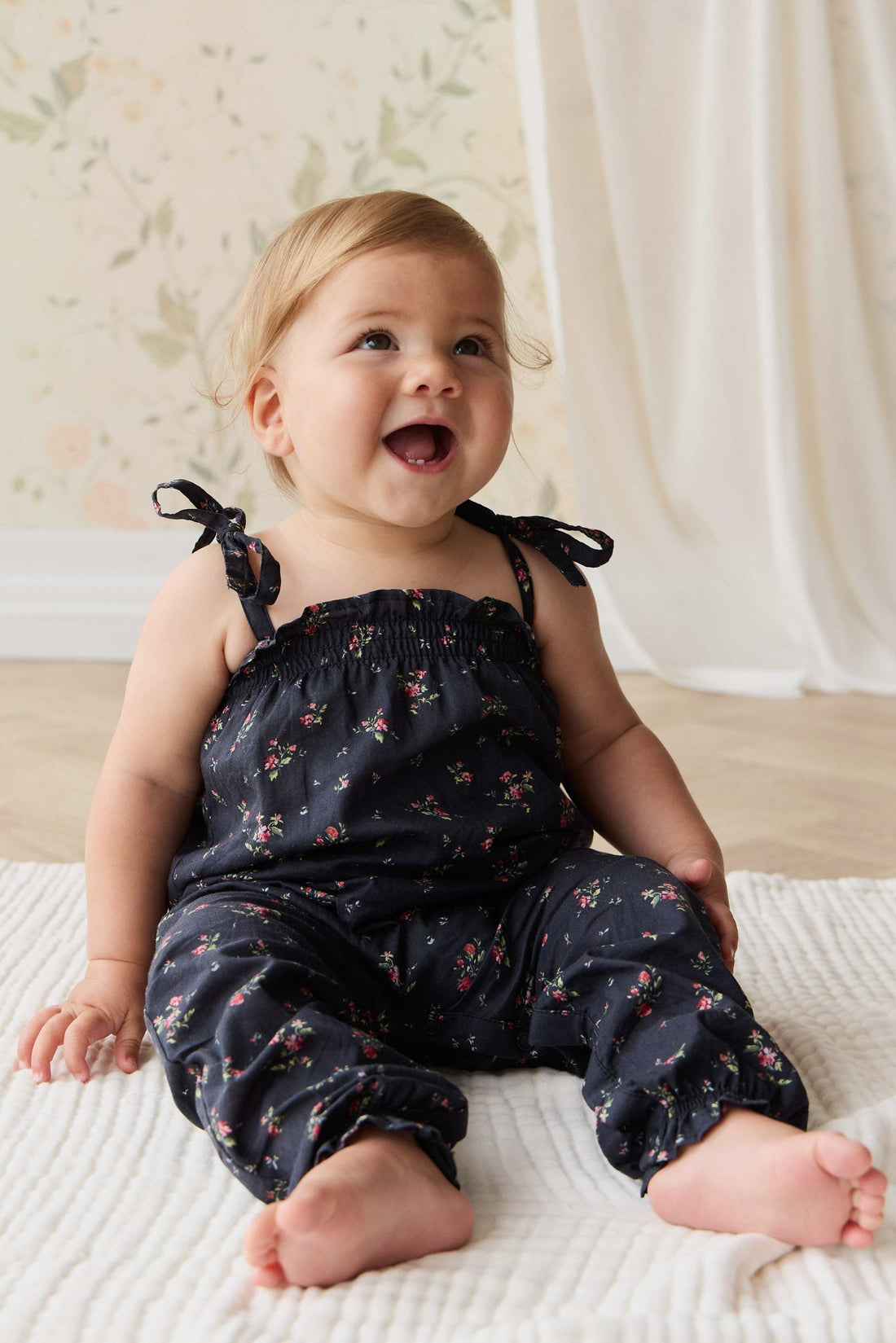 Organic Cotton Myla Jumpsuit - Bianca Noir Childrens Jumpsuit from Jamie Kay NZ