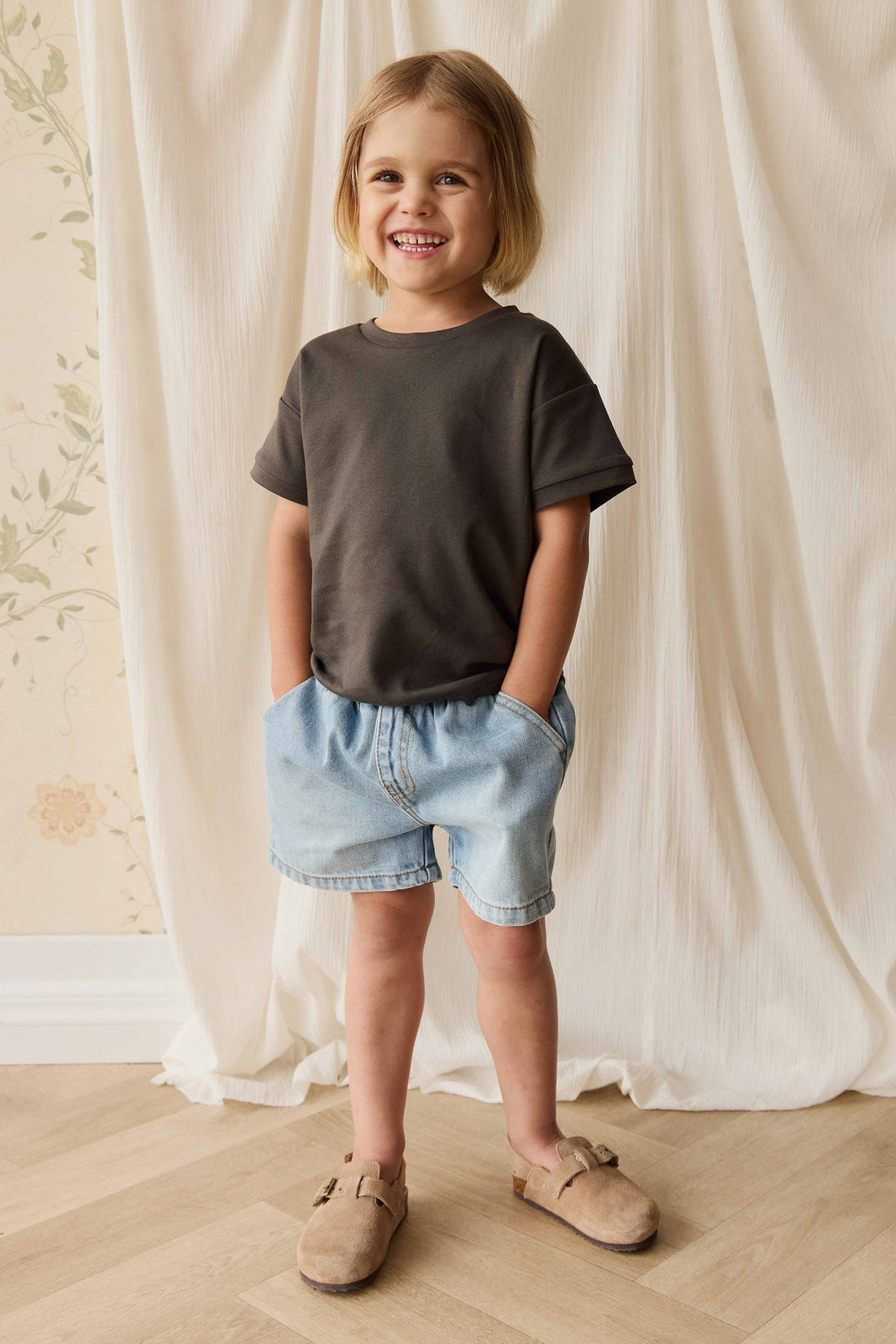 Pima Cotton Eddie Tee - Bistre Childrens Top from Jamie Kay NZ