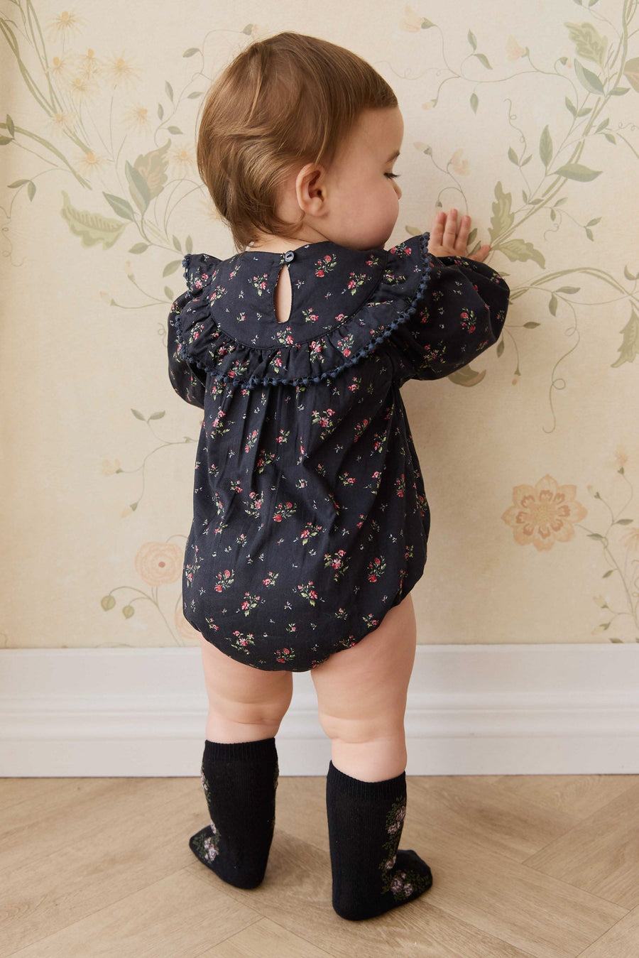 Organic Cotton Malia Playsuit - Bianca Noir Childrens Playsuit from Jamie Kay NZ