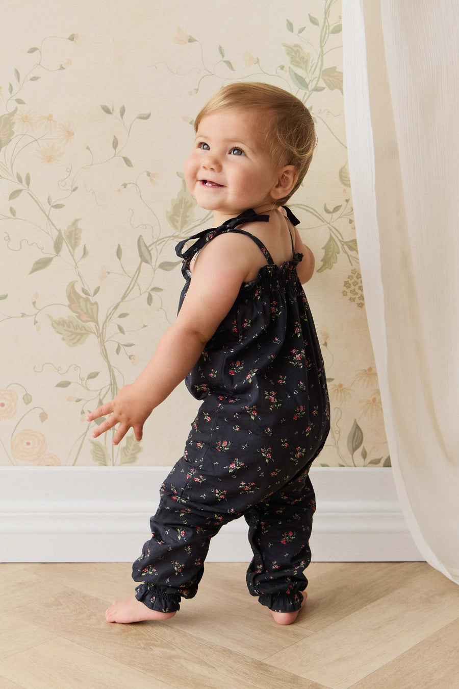 Organic Cotton Myla Jumpsuit - Bianca Noir Childrens Jumpsuit from Jamie Kay NZ