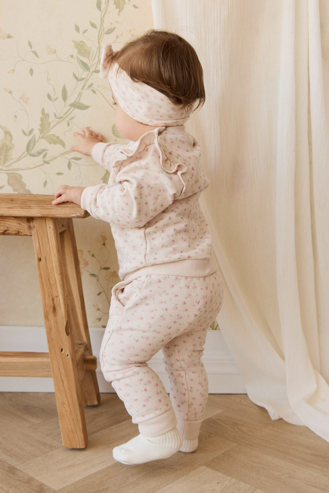 Organic Cotton Lilith Track Pant - Victoria Blush Childrens Pant from Jamie Kay NZ