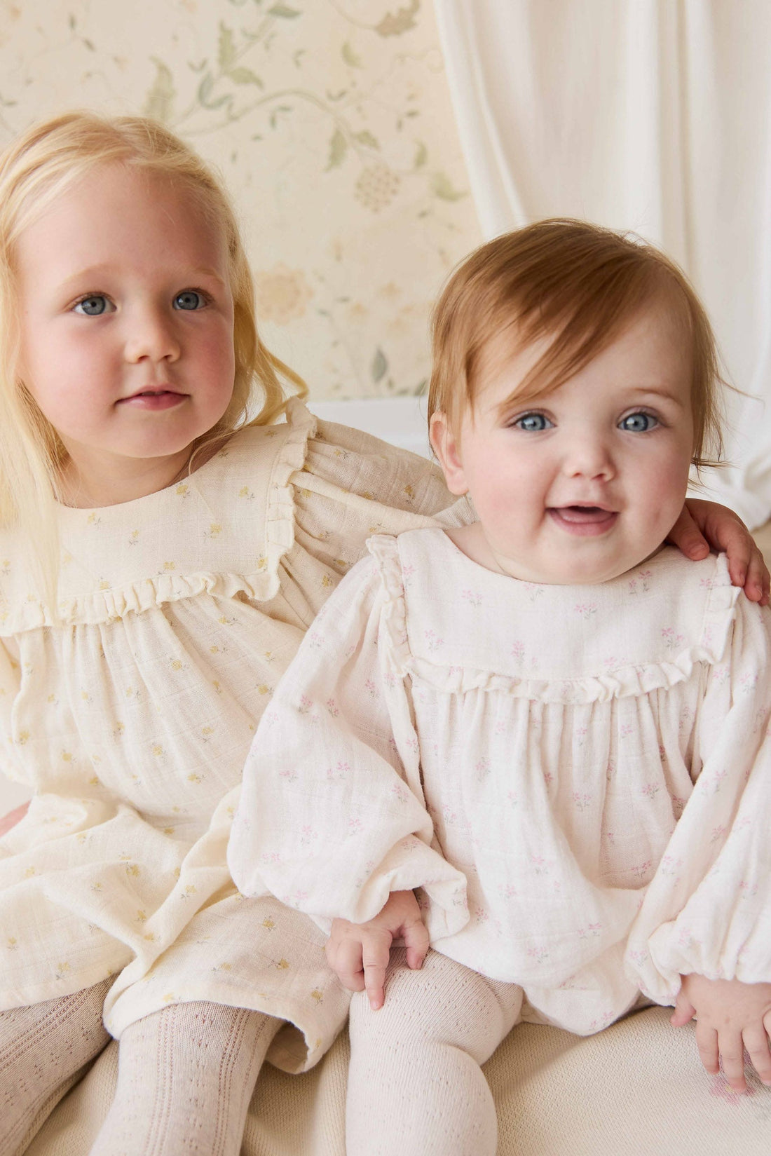 Organic Cotton Muslin Frances Playsuit - Pauline Pink Childrens Playsuit from Jamie Kay NZ