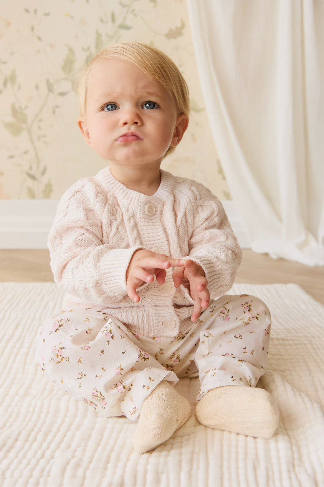 Alexis Cardigan - Cosy Mauve Childrens Cardigan from Jamie Kay NZ