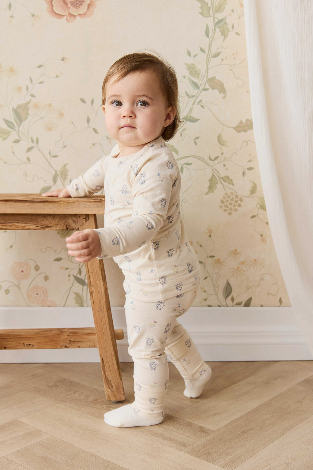 Organic Cotton Baker Long Sleeve Pyjama Set - Charlies Butterflies Childrens Pyjama from Jamie Kay NZ