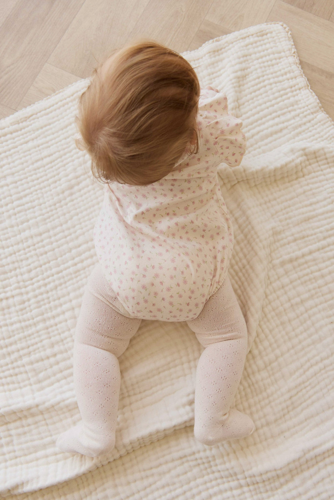 Organic Cotton Kinley Playsuit - Victoria Blush Childrens Playsuit from Jamie Kay NZ