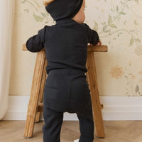 Organic Cotton Modal Long Sleeve Bodysuit - Ebony Childrens Bodysuit from Jamie Kay NZ