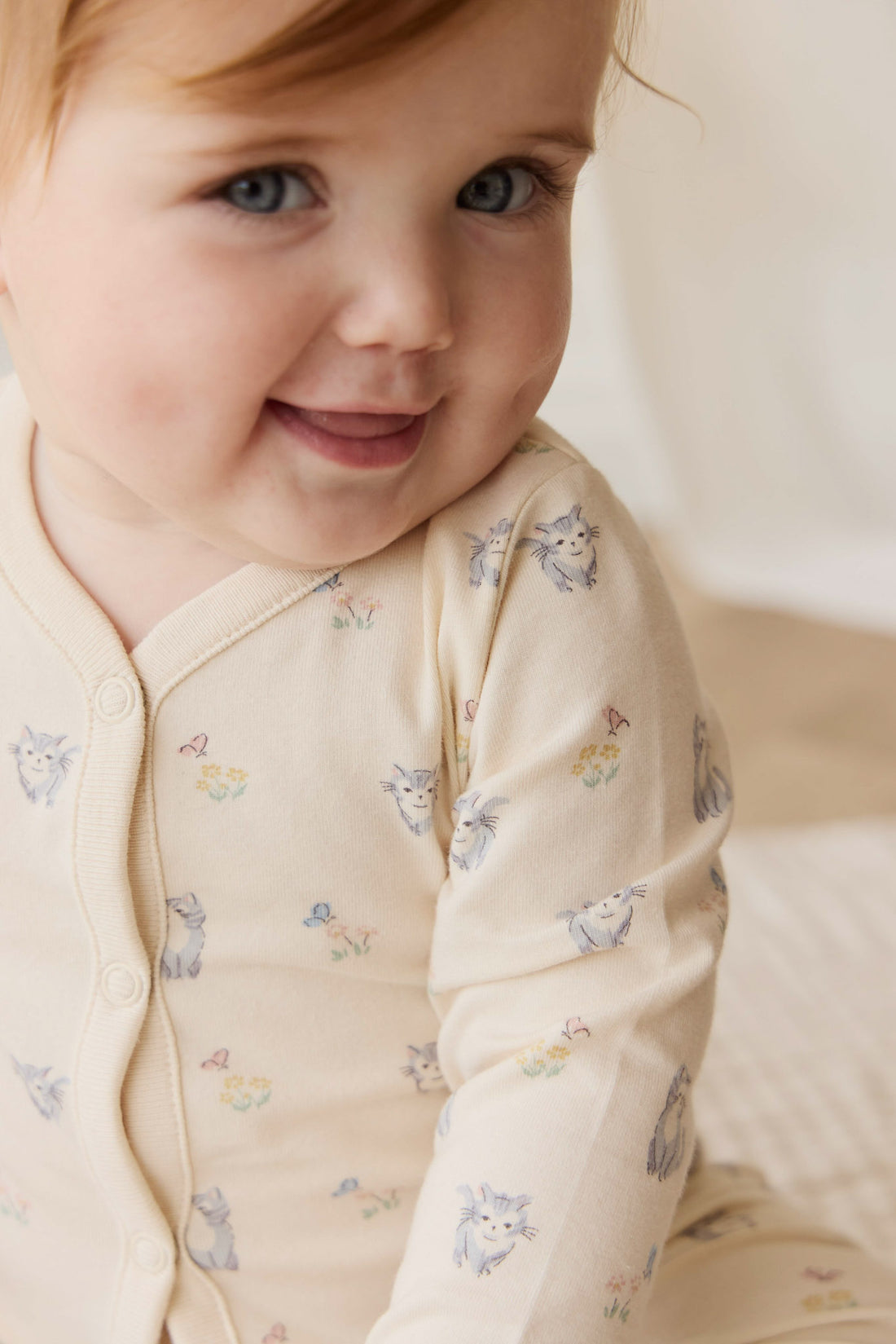 Organic Cotton Murphy Onepiece - Charlies Butterflies Childrens Pyjama from Jamie Kay NZ