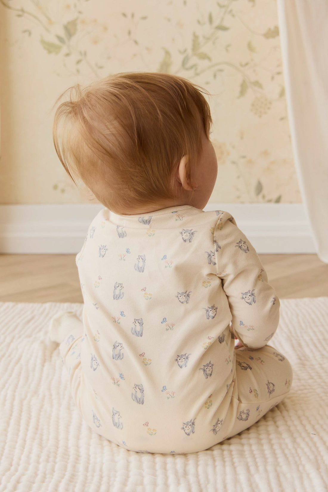 Organic Cotton Murphy Onepiece - Charlies Butterflies Childrens Pyjama from Jamie Kay NZ