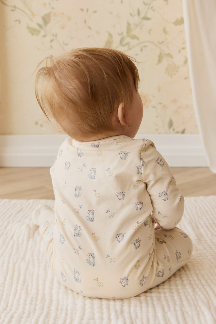 Organic Cotton Murphy Onepiece - Charlies Butterflies Childrens Pyjama from Jamie Kay NZ