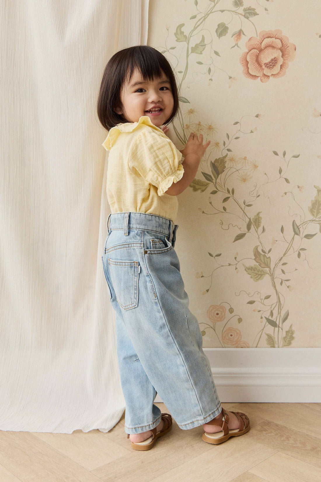 Organic Cotton Muslin Alora Top - Sunshine Childrens Top from Jamie Kay NZ