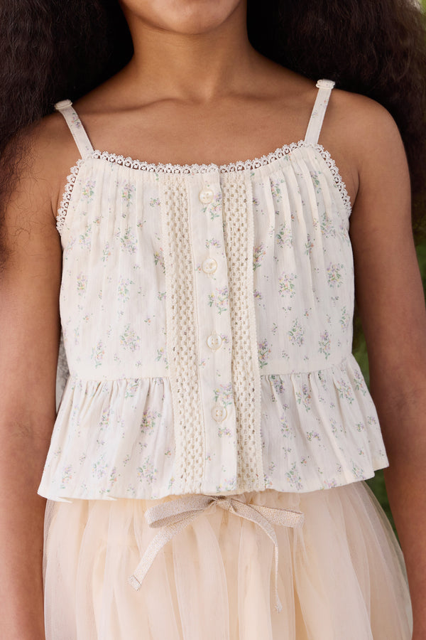 Organic Cotton Miley Top - Justine Orchid Childrens Top from Jamie Kay NZ