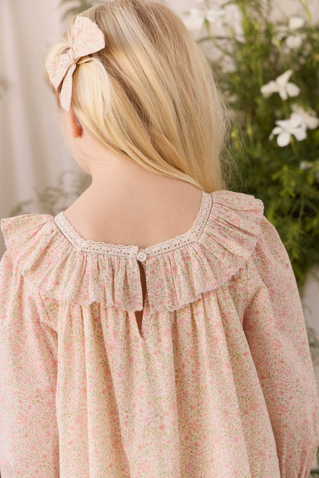 Organic Cotton Misty Dress - Flora Pink Childrens Dress from Jamie Kay NZ