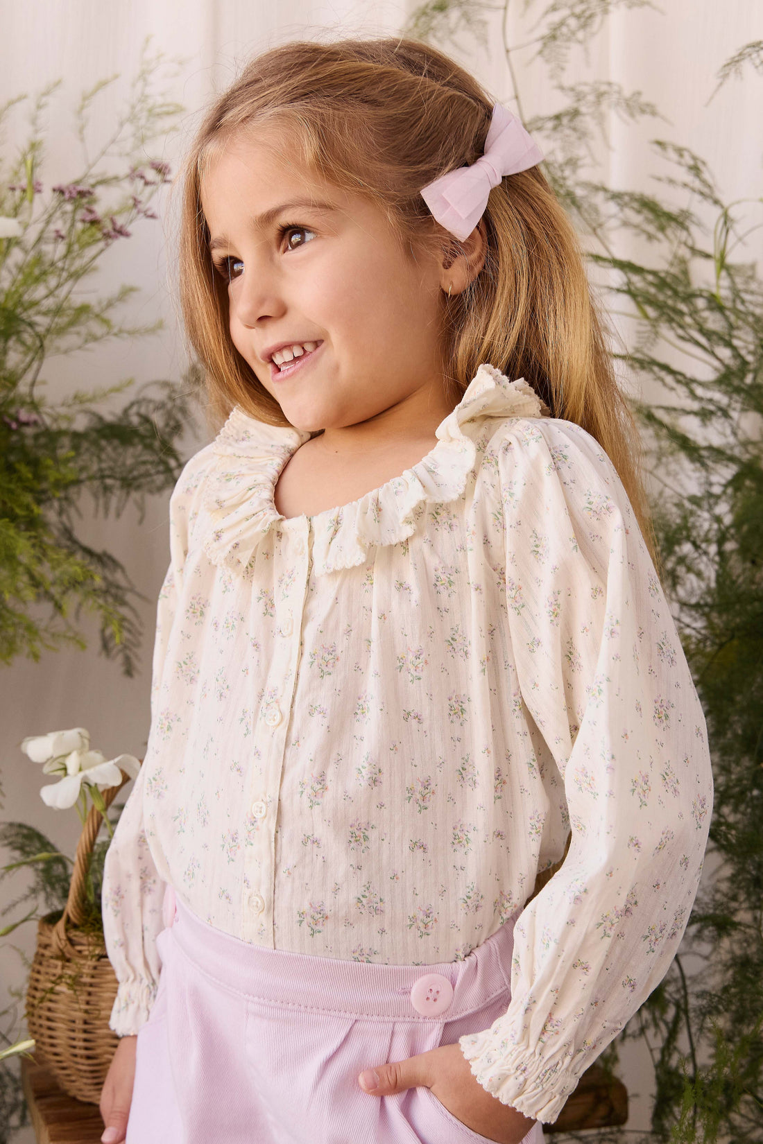 Organic Cotton Cecile Top - Justine Orchid Childrens Top from Jamie Kay NZ