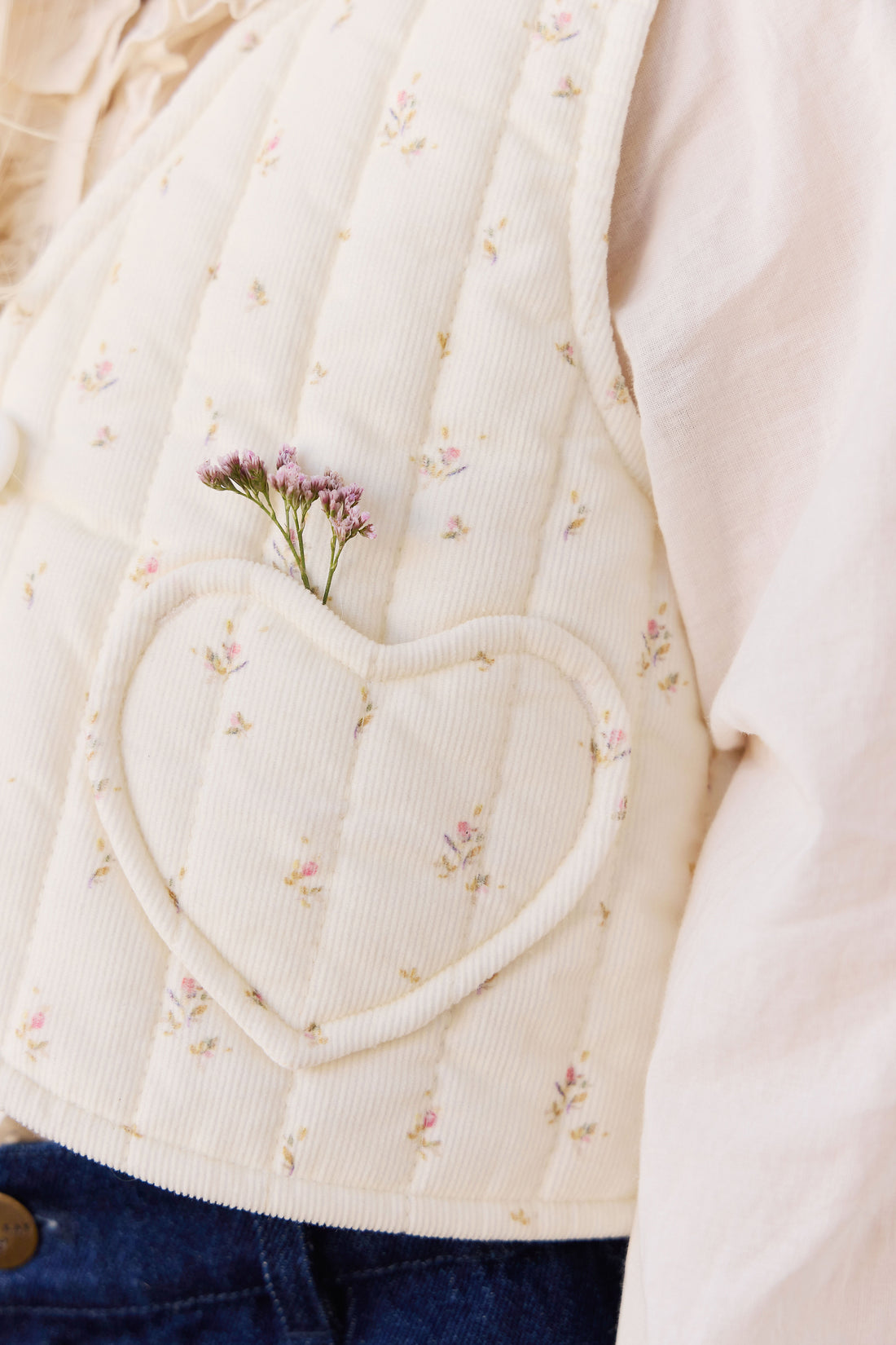 Londyn Pincord Vest - Dina Antique Childrens Vest from Jamie Kay NZ