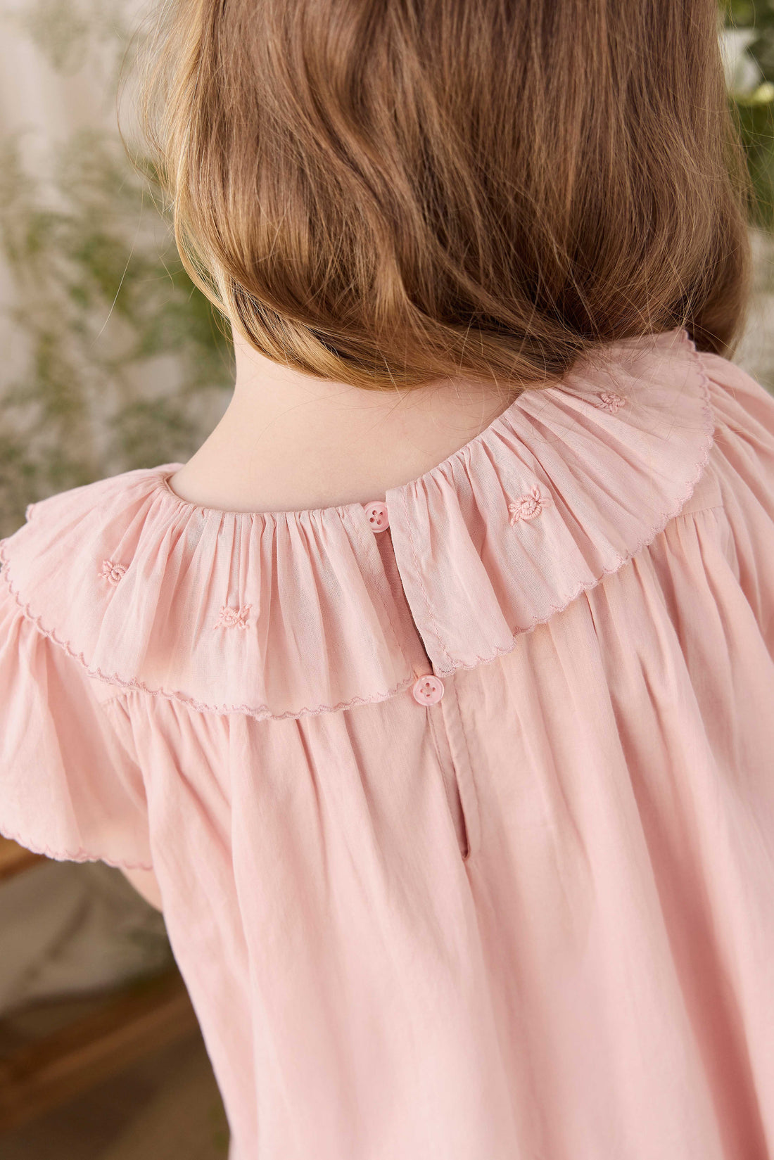 Organic Cotton Calianna Dress - Shell Pink Childrens Dress from Jamie Kay NZ