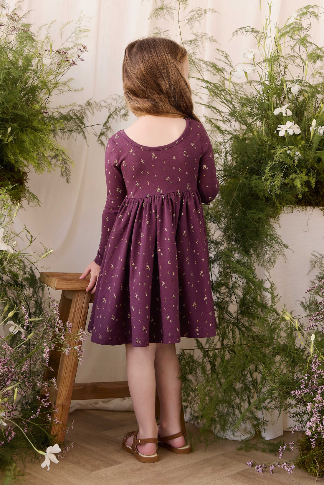 Organic Cotton Tallulah Dress - Dina Fig Childrens Dress from Jamie Kay NZ