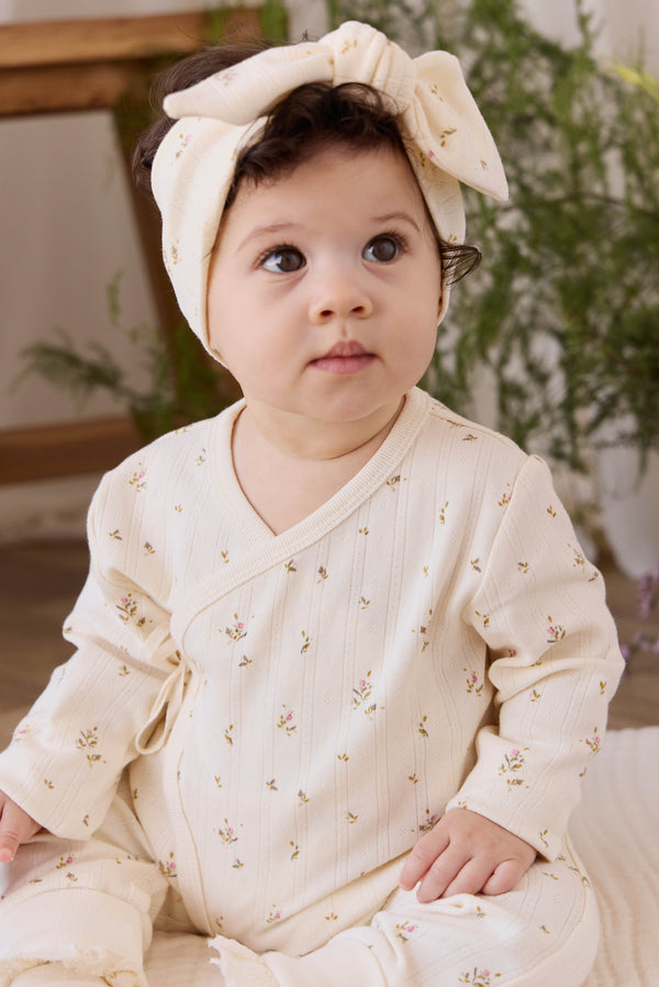 Organic Cotton Pointelle Estelle Onepiece - Dina Antique Childrens Onepiece from Jamie Kay NZ