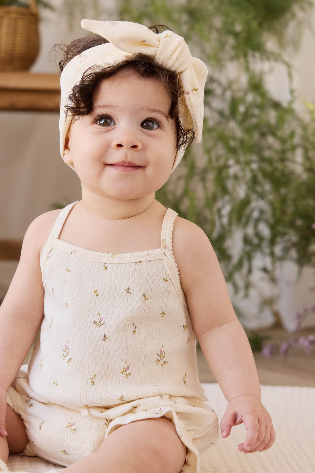 Organic Cotton Pointelle Frill Bloomer - Dina Antique Childrens Bloomer from Jamie Kay NZ