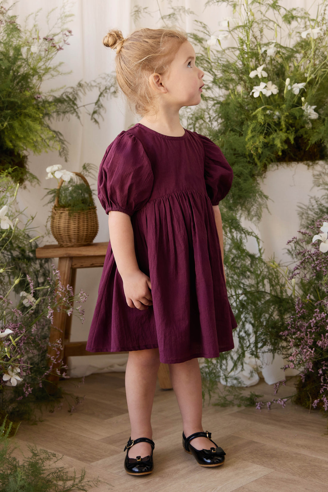 Organic Cotton Frannie Dress - Fig Childrens Dress from Jamie Kay NZ