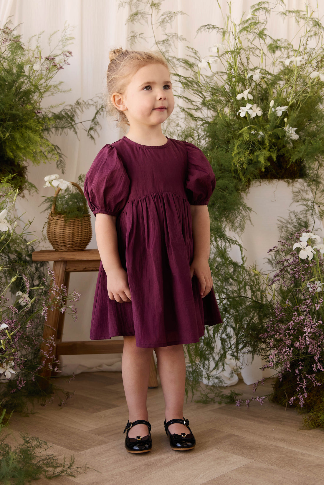 Organic Cotton Frannie Dress - Fig Childrens Dress from Jamie Kay NZ