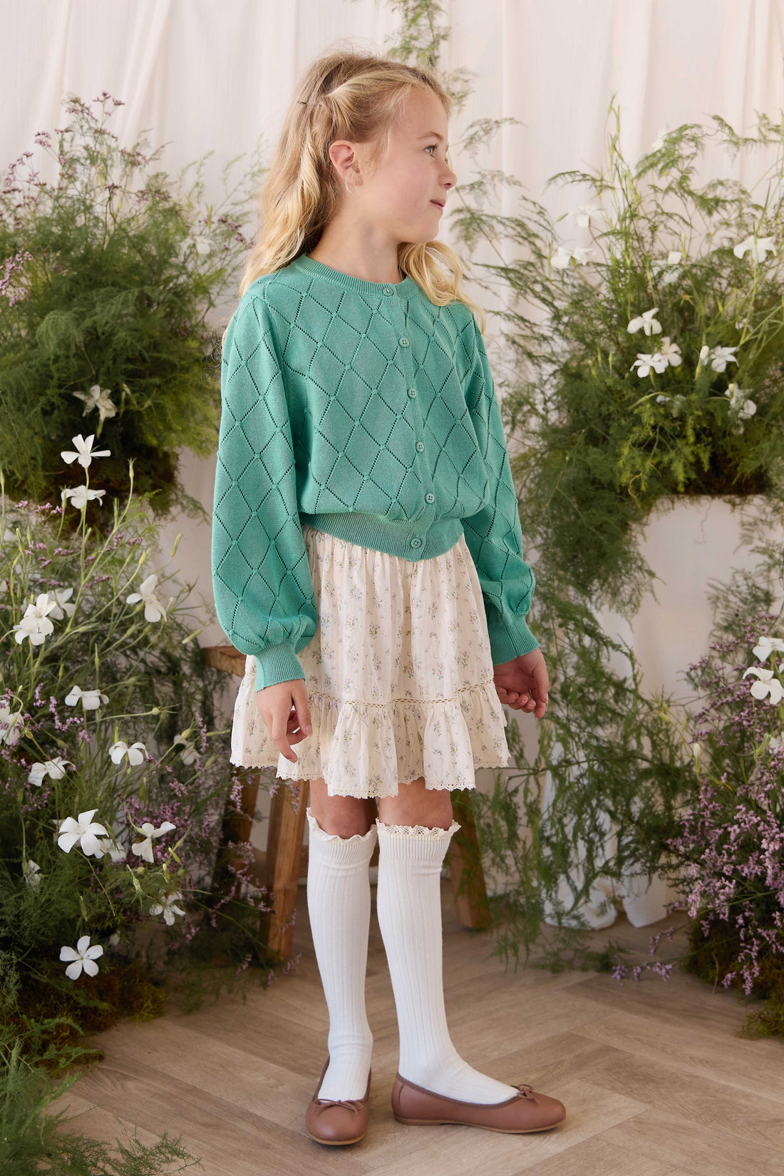 Organic Cotton Miley Skirt - Justine Orchid Childrens Skirt from Jamie Kay NZ