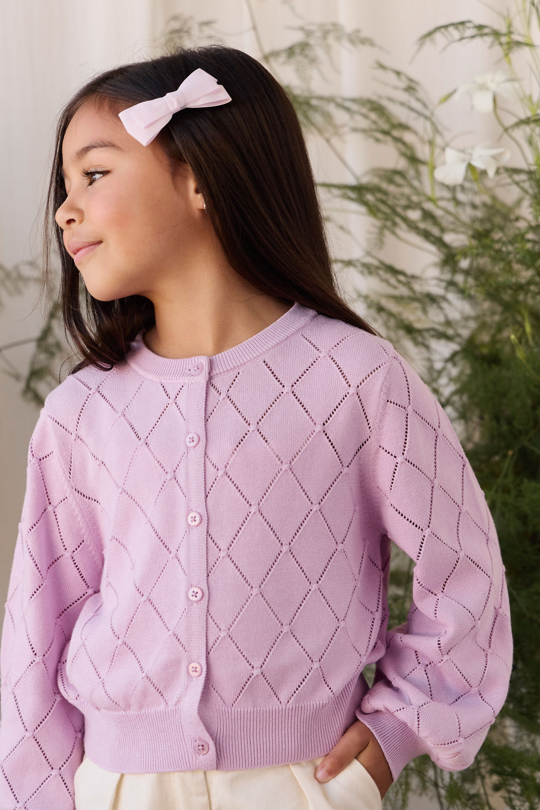 Lilah Cardigan - Orchid Dream Childrens Cardigan from Jamie Kay NZ