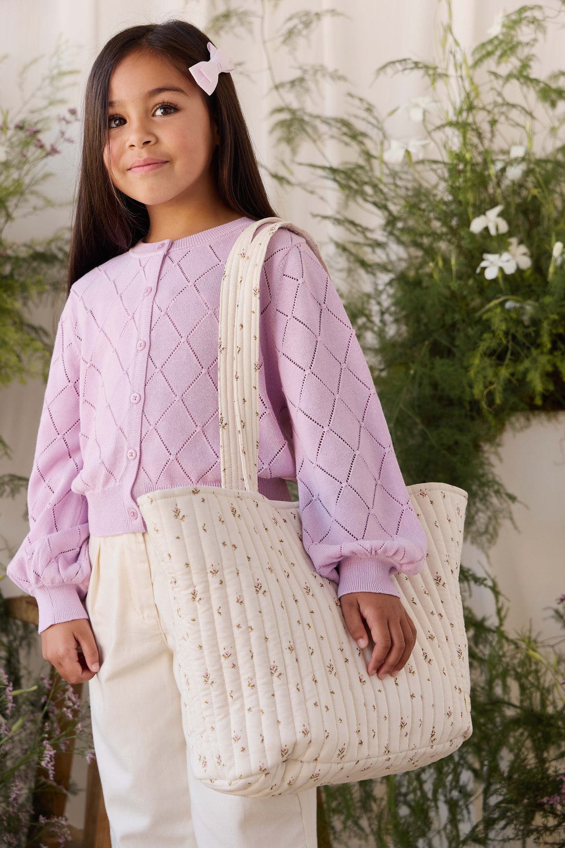 Emiko Quilted Tote - Dina Antique Childrens Bag from Jamie Kay NZ