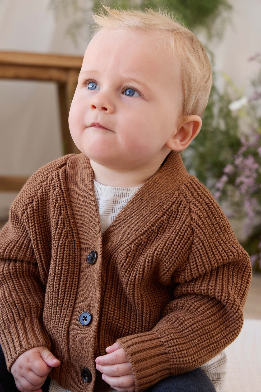 Cooper Knitted Cardigan - Butterscotch Childrens Cardigan from Jamie Kay NZ