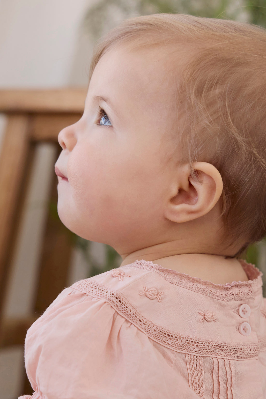 Organic Cotton Misty Playsuit - Shell Pink Childrens Playsuit from Jamie Kay NZ