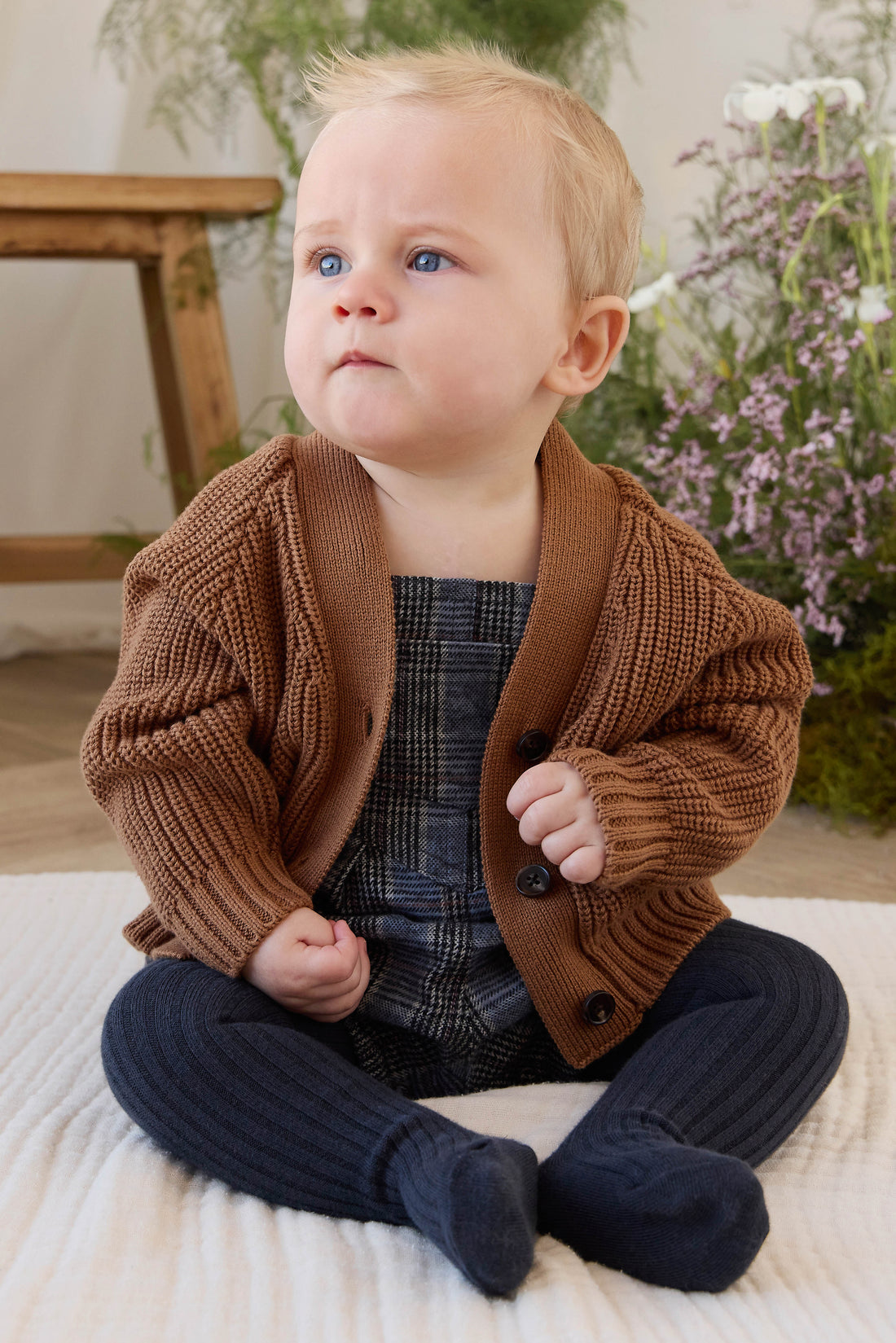Ira Playsuit - Checked Cotton Childrens Playsuit from Jamie Kay NZ